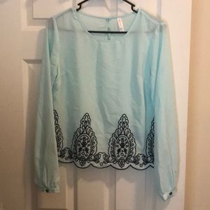 Silk long sleeve shirt